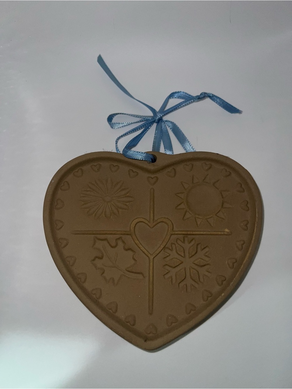 Home Holiday Heart Seasonal Hanging Ornament - Brown